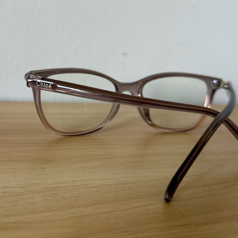 Chloé Women’s Eyeglass Frame – Made in Italy – Transparent Brown/Pink